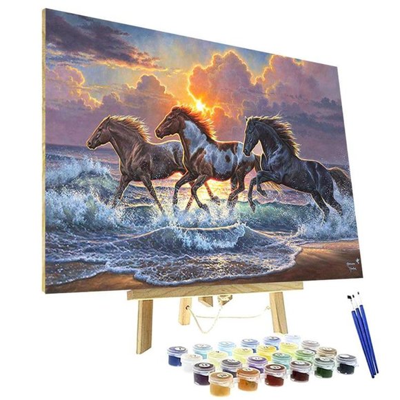 Paint By Numbers Kit Against The Wind - Picture 1 of 3